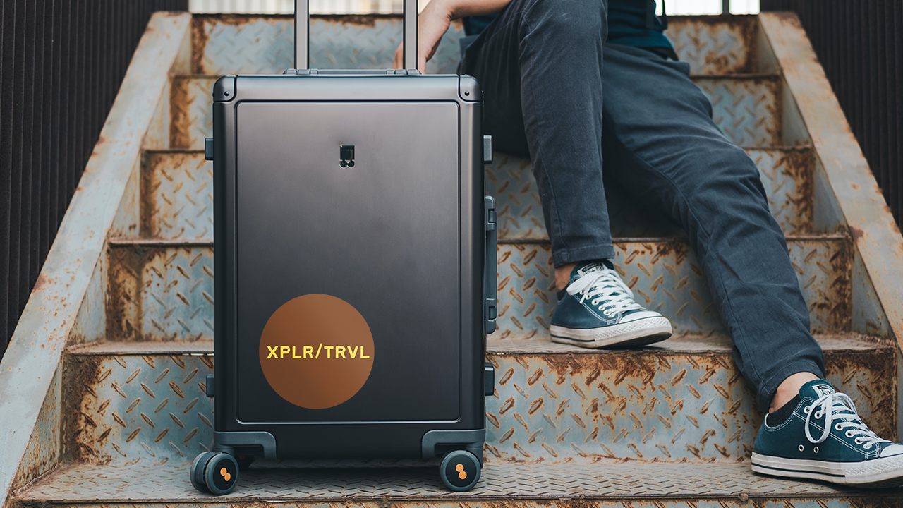 Travel Sticker on suitcase