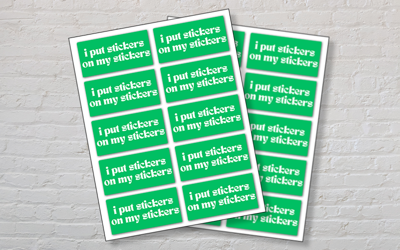 Rounded corner sticker sheets