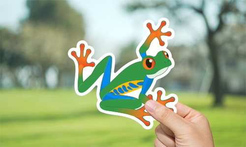 Die-Cut Frog Sticker | Stickers.com