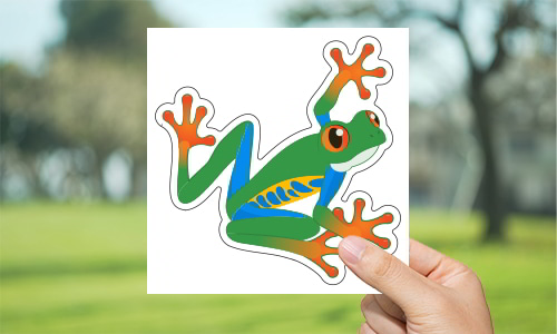 Kiss-Cut Frog Sticker | Stickers.com
