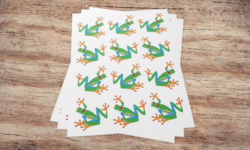 Sticker sheets of frogs