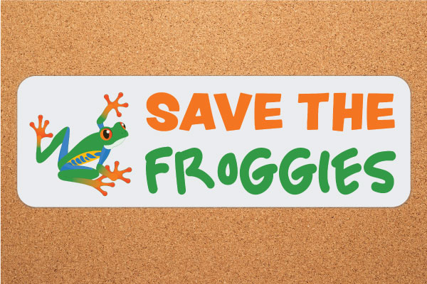 Save the froggies sticker