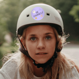 Be yourself helmet sticker