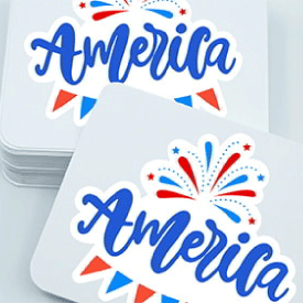 Holiday stickers - Custom America stickers